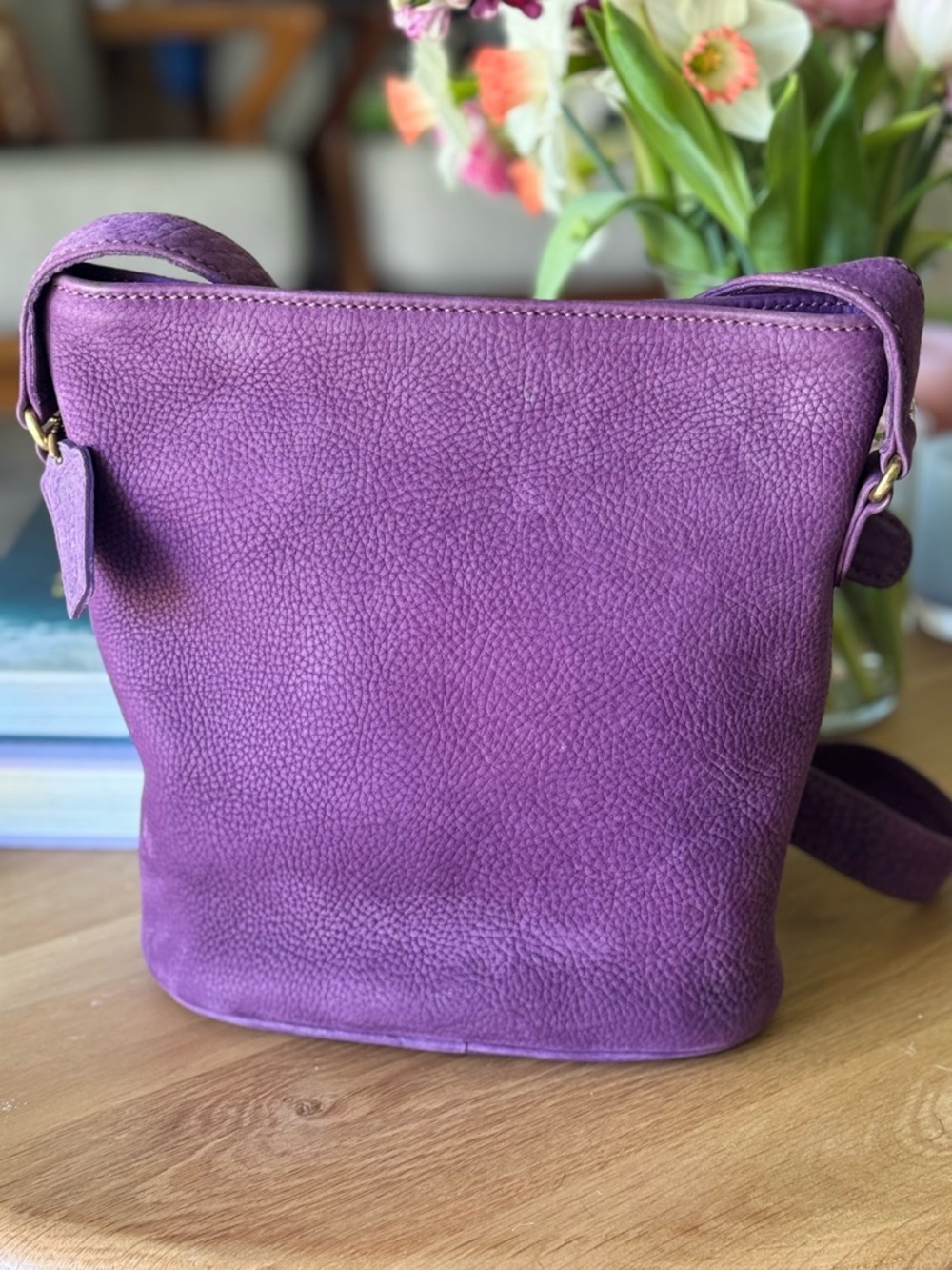Rare Vintage Coach Grape 🍇 Purple💜 Nubuck Leather Bag From 1996 - Picture 7 of 11